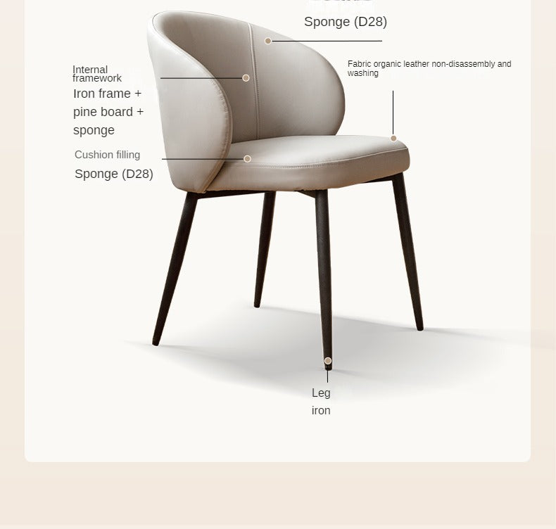 Dining Chair Soft Back Simple Book Chair