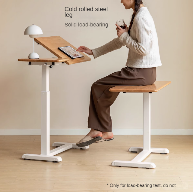 Oak Solid Wood Lifting Movable Folding Desk