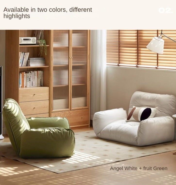 Multiple adjustable Soft velvet fabric floor Armchair"-