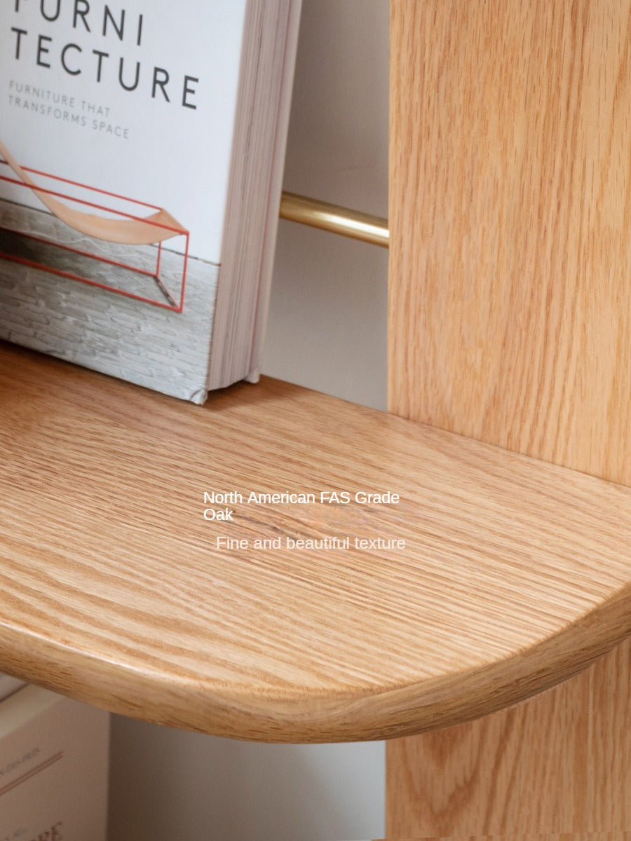 Oak solid wood Corner bookshelf -