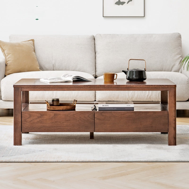 Oak solid wood Nordic minimalist modern coffee table