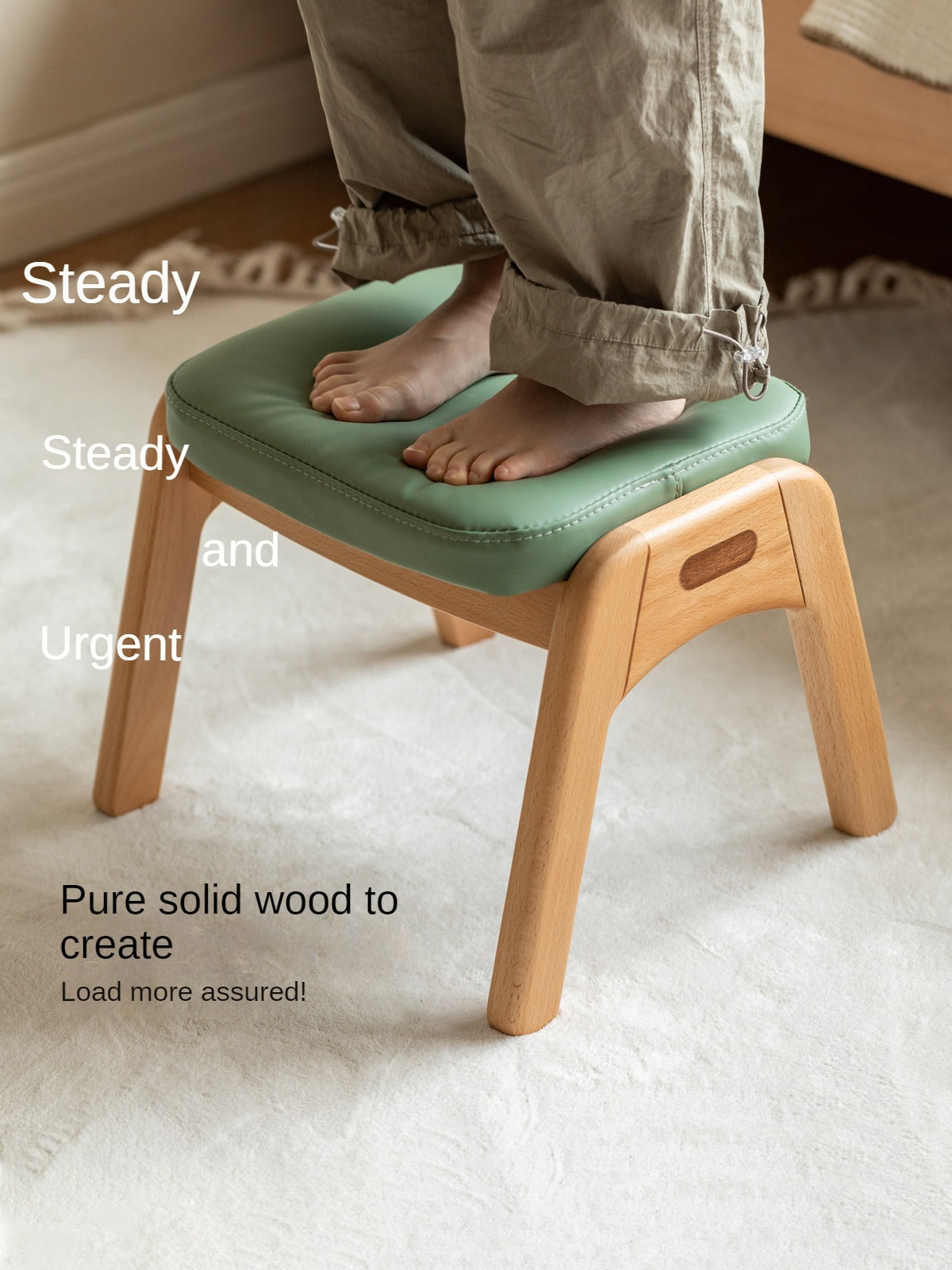 Beech Solid Wood Children's Stool