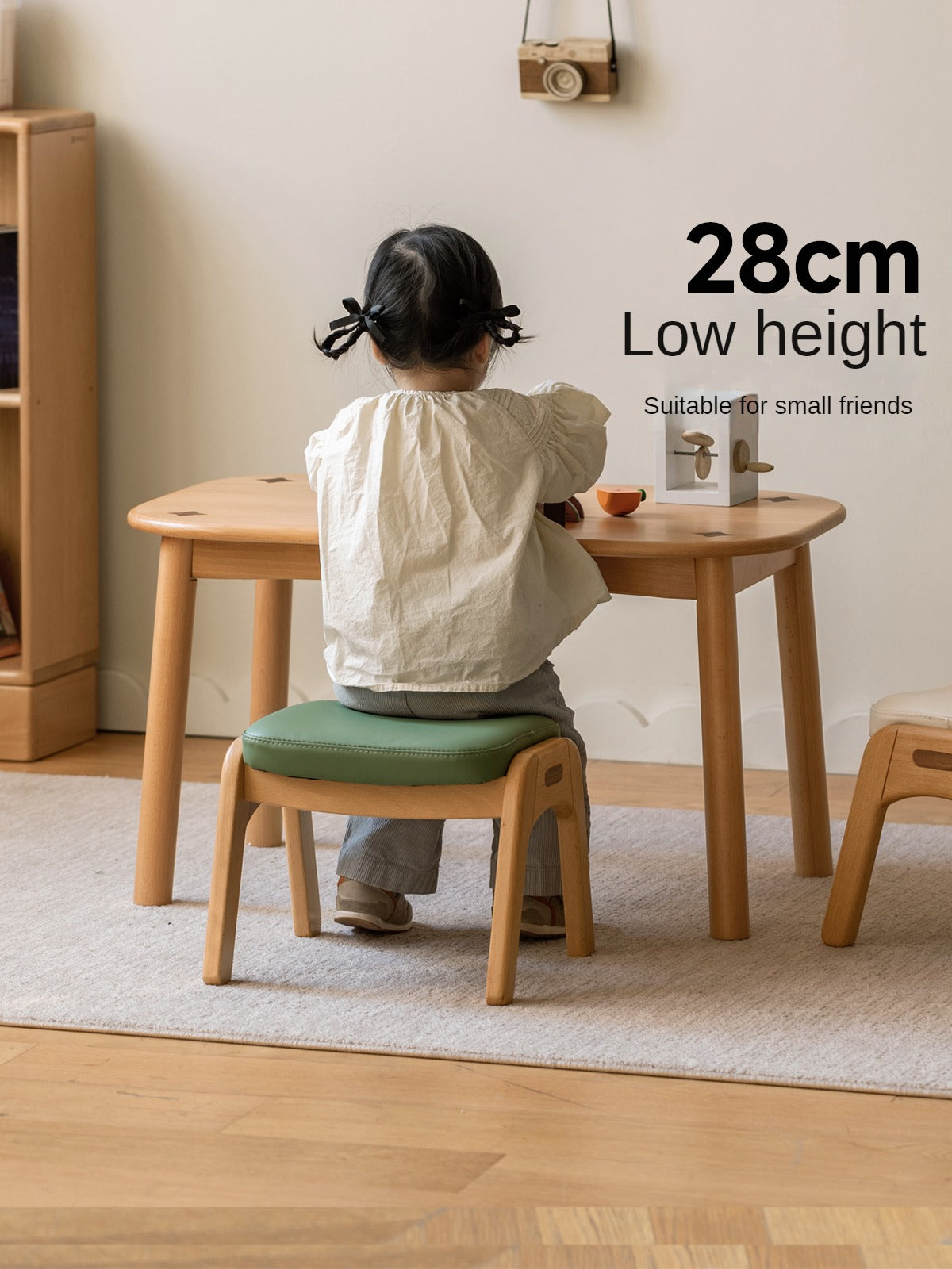 Beech Solid Wood Children's Stool