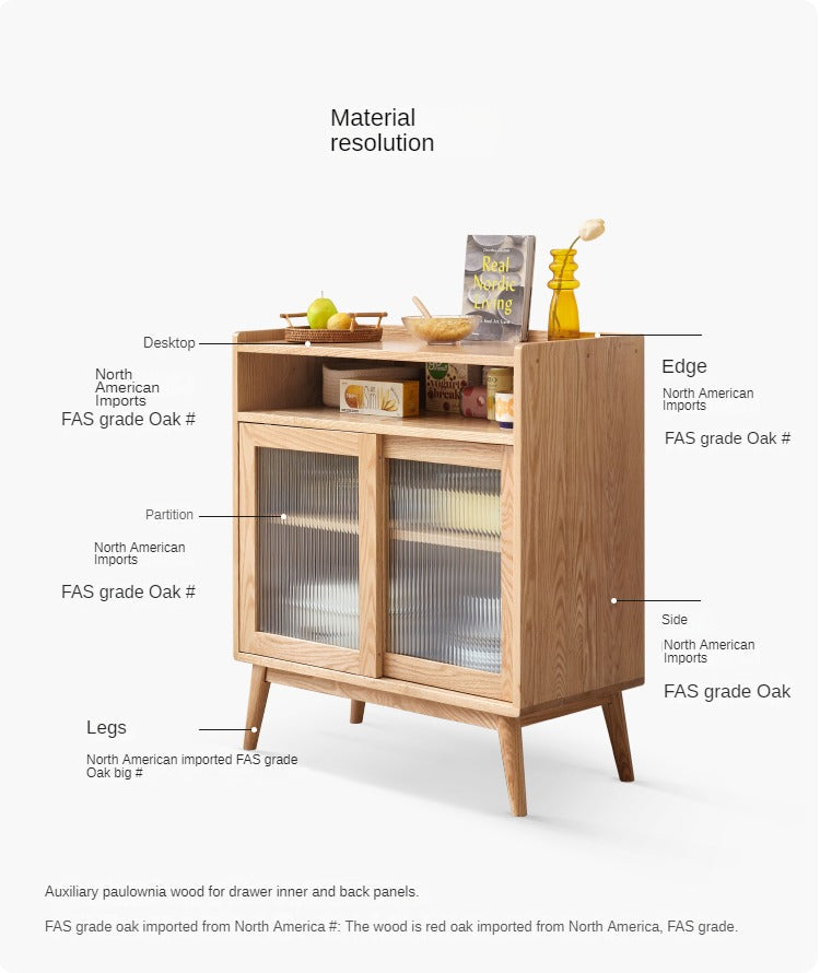 Oak Solid Wood Modern Sideboard