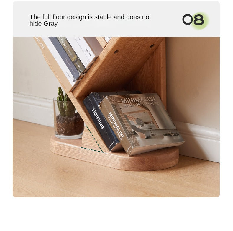 Oak Solid Wood Creative Bookcase"