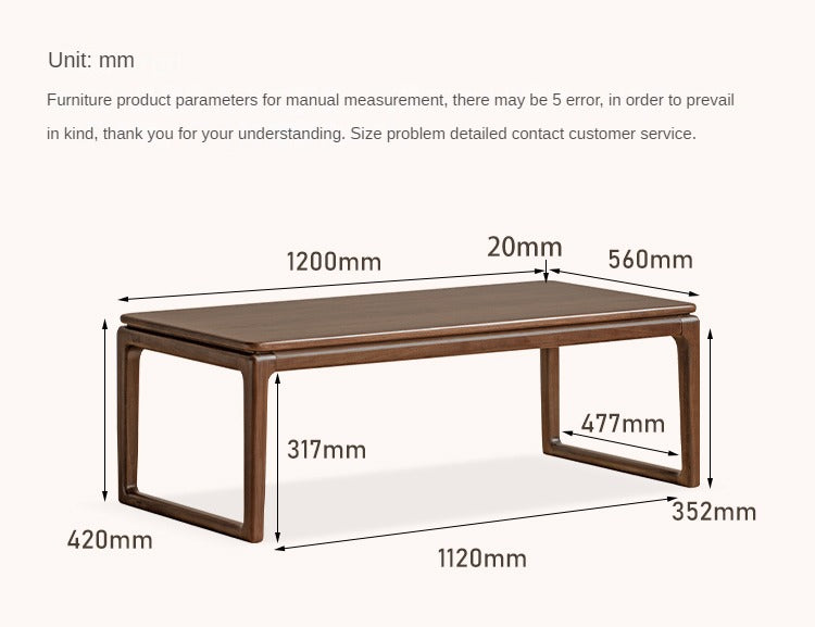 Oak solid wood tatami small tea table