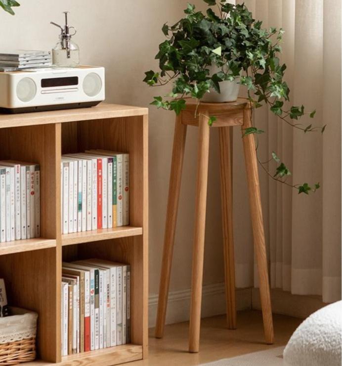 Oak solid wood modern small flower stand