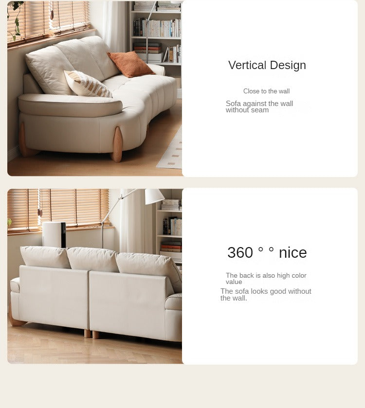 Technology Cloth Fabric Sofa Cream Style