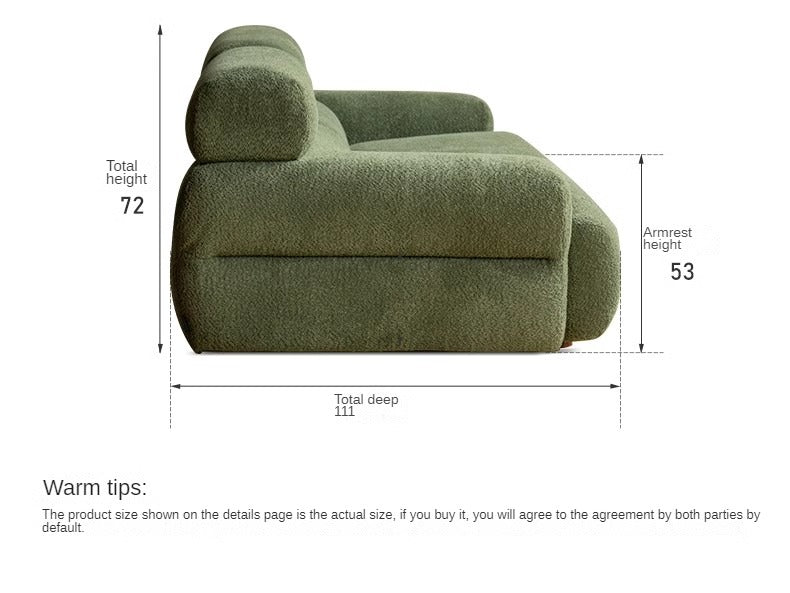 Fabric Modular Lambskin Sofa