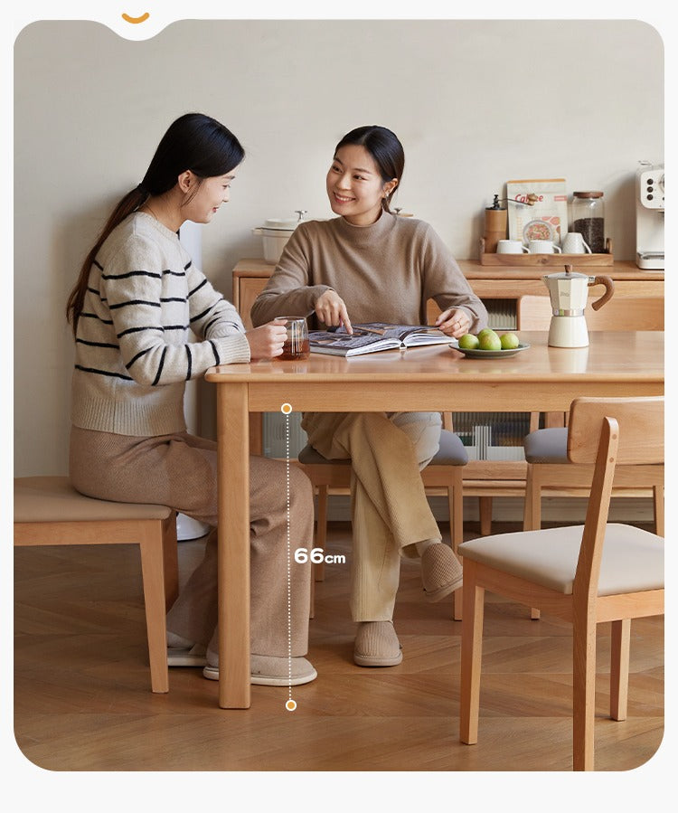 Beech solid wood modern simple dining table