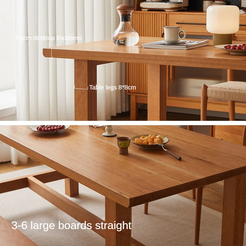 Cherry Solid Wood Rectangular Dining Table