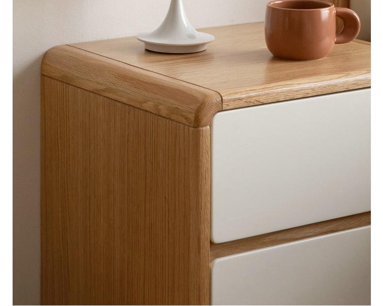 Poplar, Beec solid wood bedside table