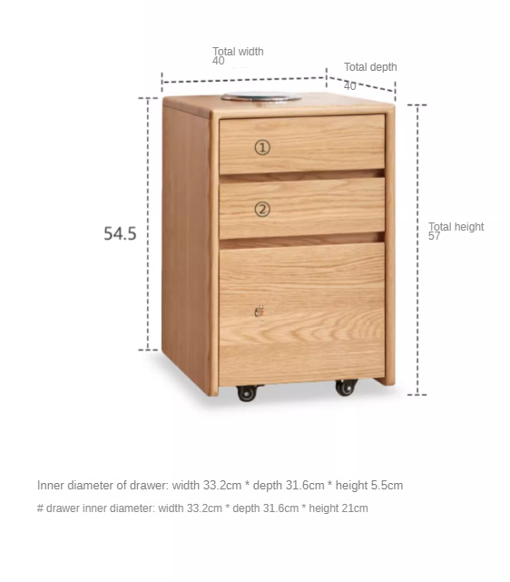 Oak children's modern study table can be raised and lowered