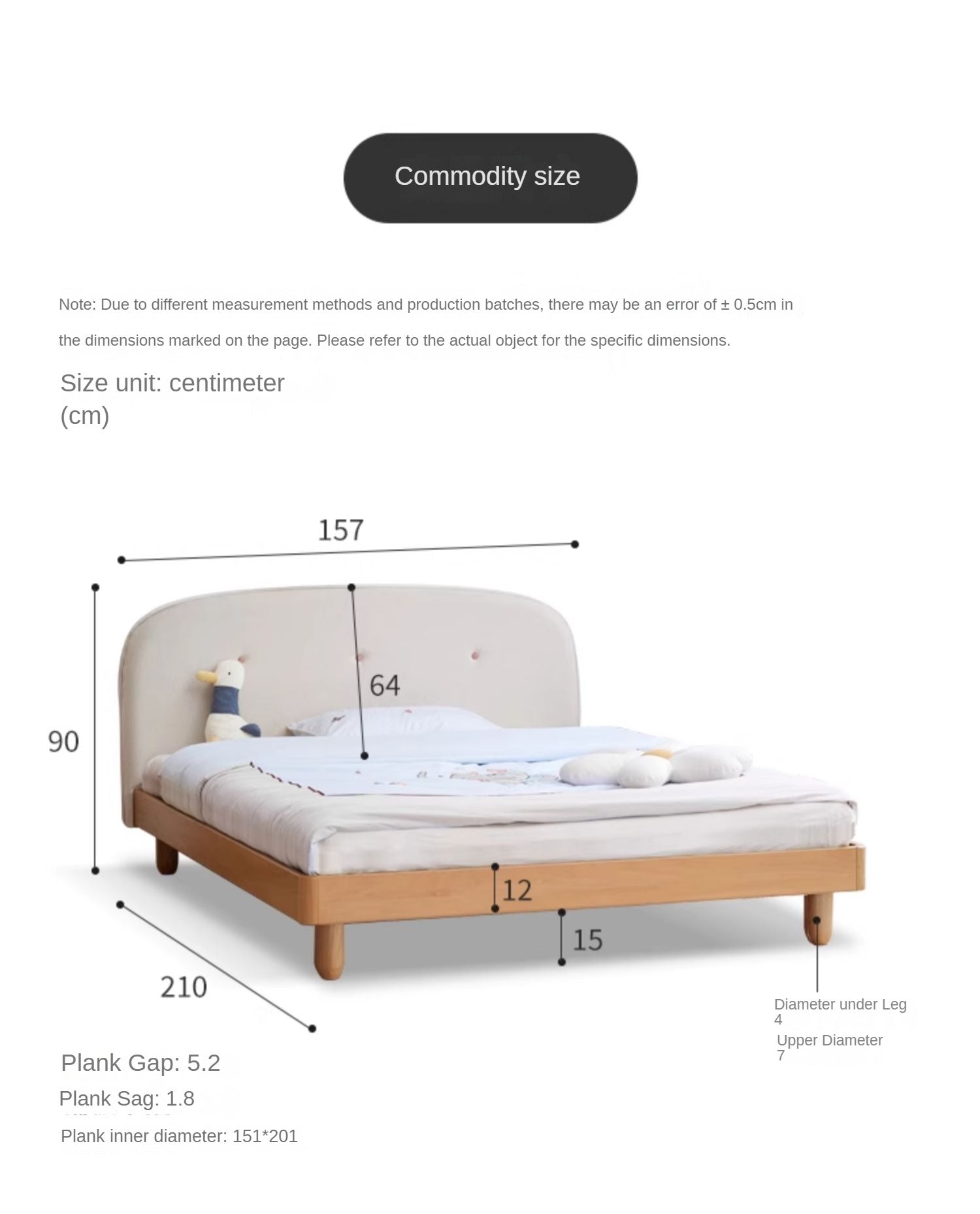 Beech Solid Wood Children's Soft Single Bed