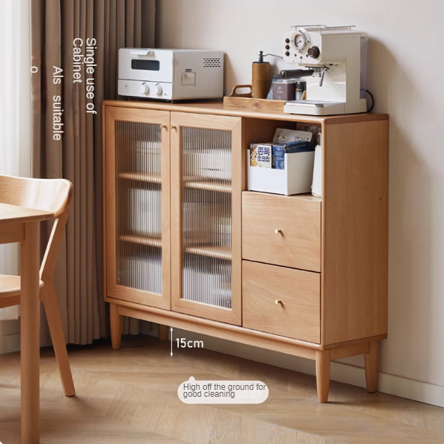 Beech Solid Wood Ultra-Thin Sideboard