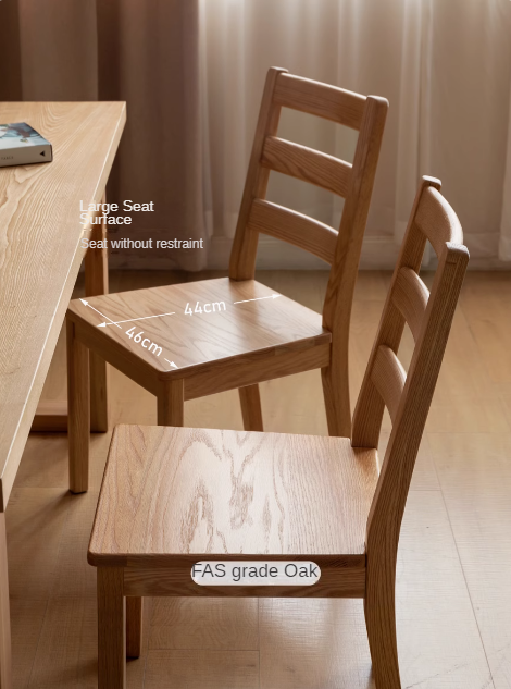 Oak Solid Wood - Dining Chair 4 pcs set