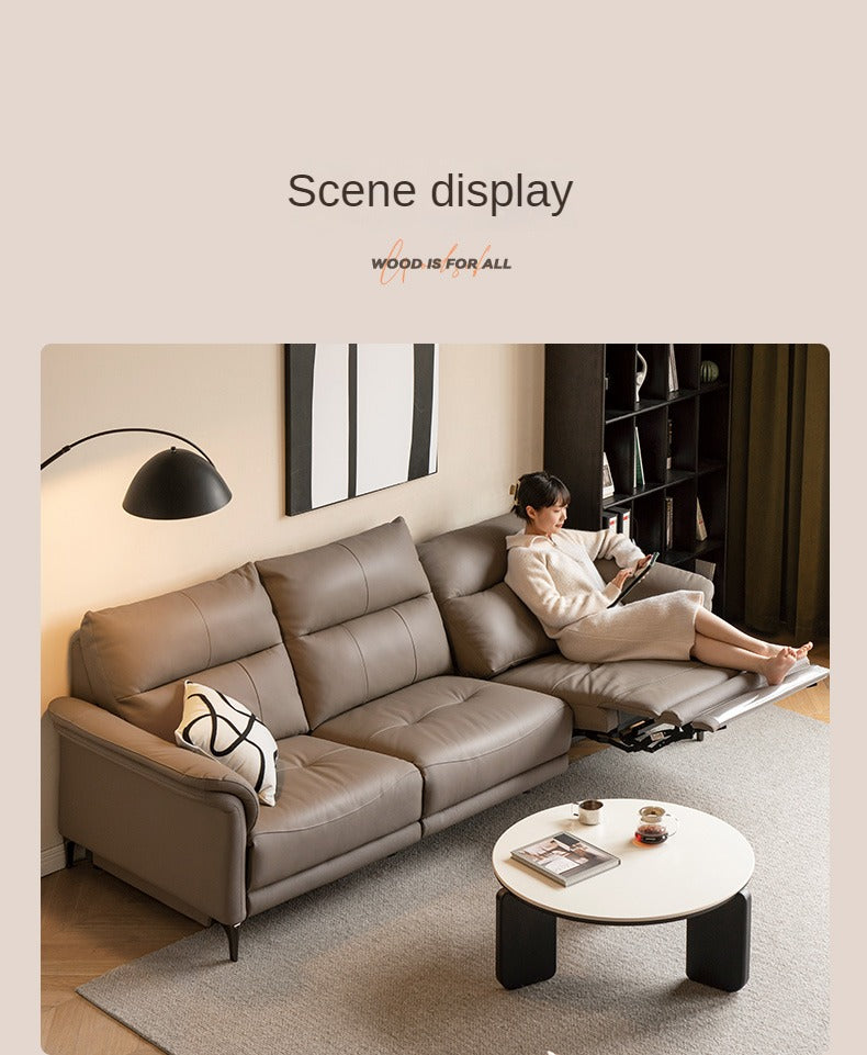 First Layer Leather Multifunctional Electric Telescopic Sofa