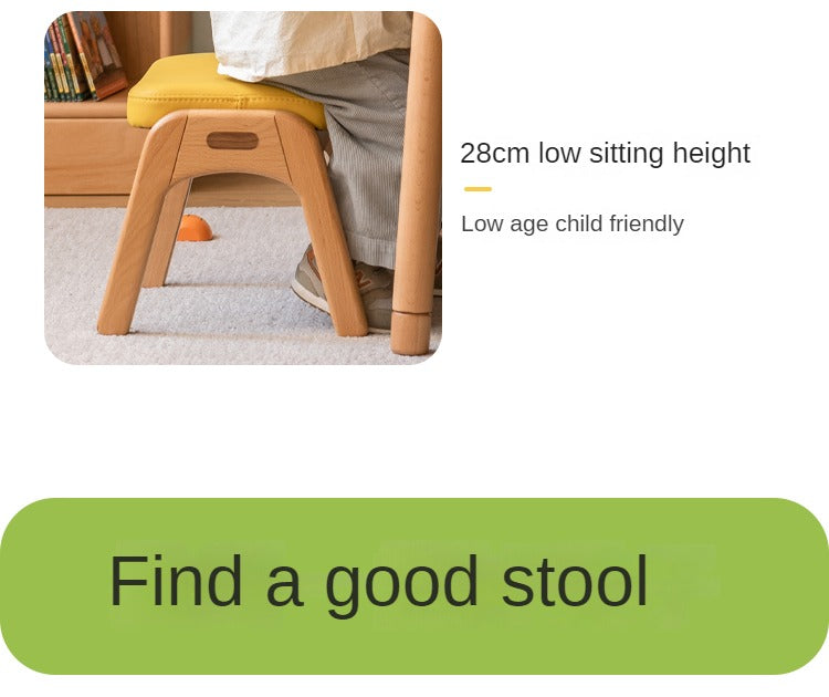 Beech Solid Wood Children's Stool