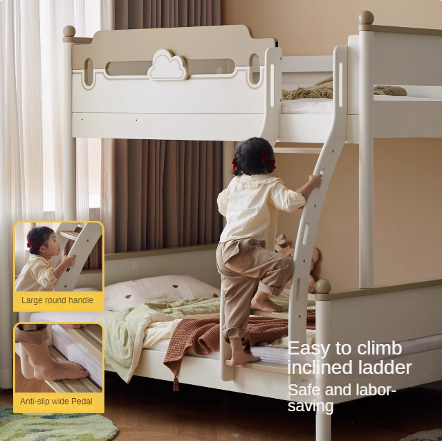 Beech solid wood children's bunk bed