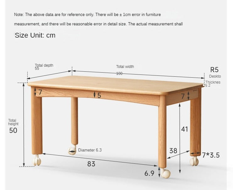 Oak solid wood Coffee Tables simple parent-child toy table: