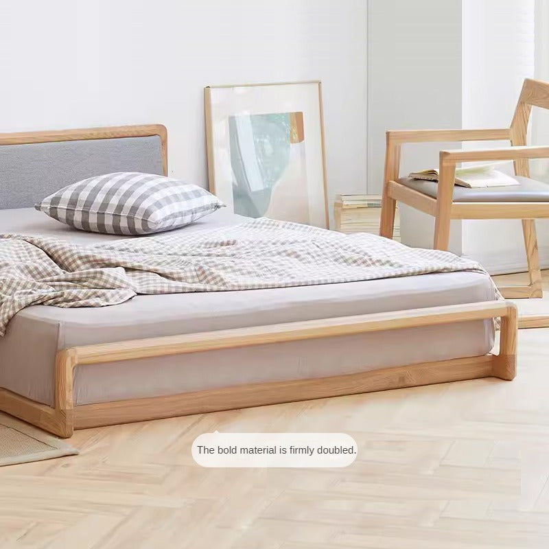 Ash solid wood modern simple Nordic style Platform Bed