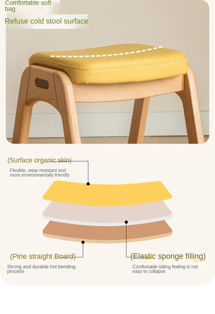 Beech Solid Wood Children's Stool