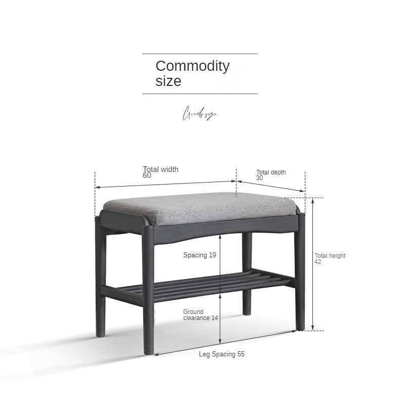 Oak Solid Wood Shoe Changing Bench