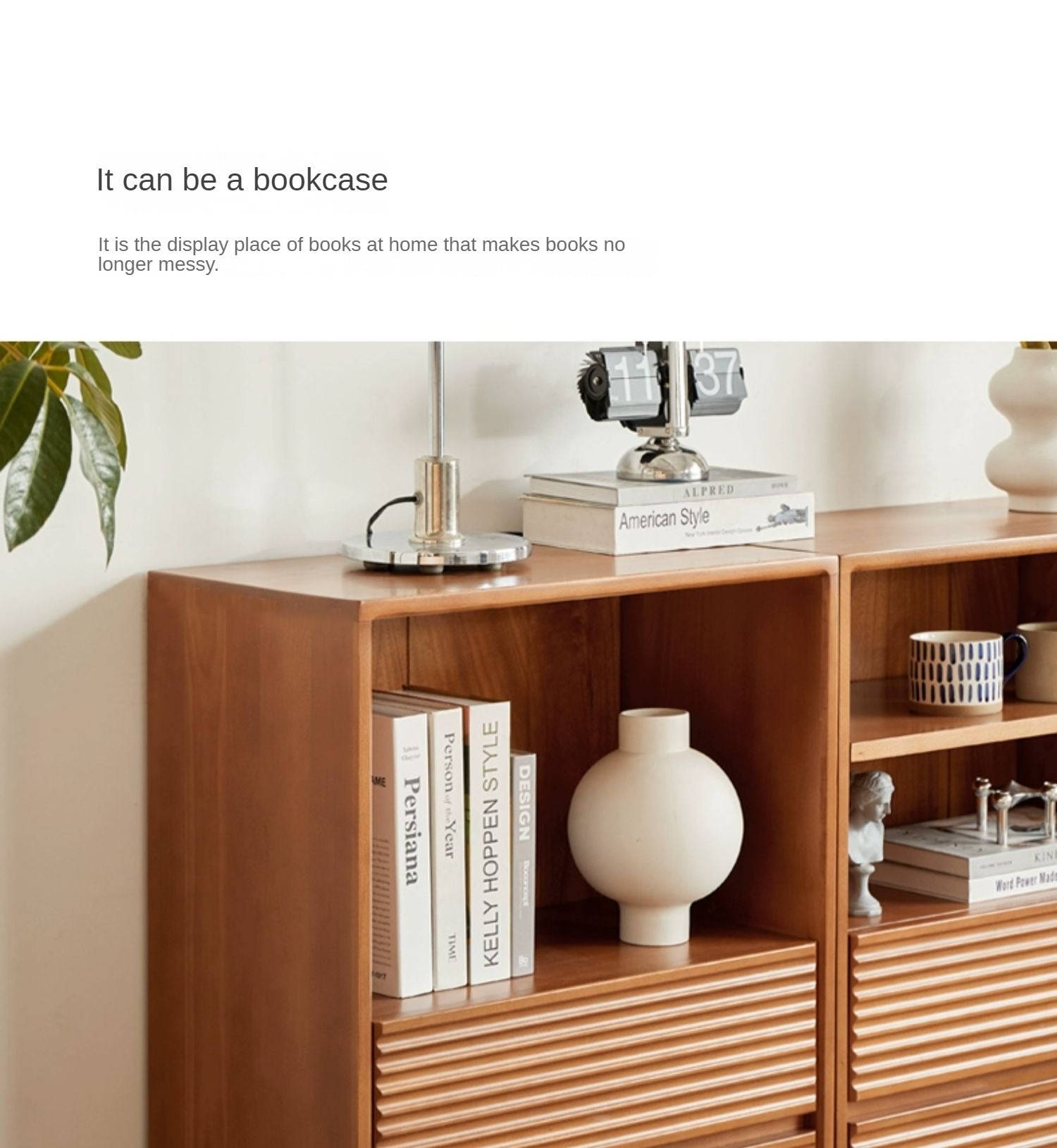Poplar Solid Wood French Retro Combination Bookcase Storage Cabinet "