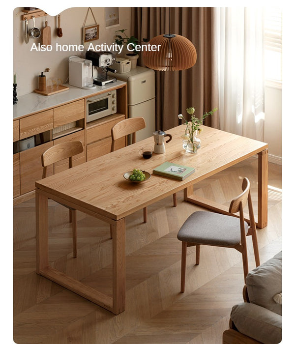 solid wood dining table against the wall large table home dining table ...