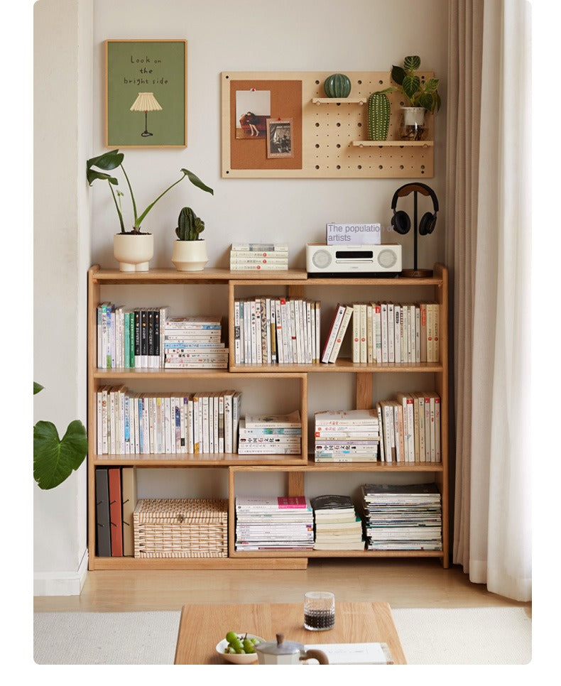 Oak solid wood bookshelf