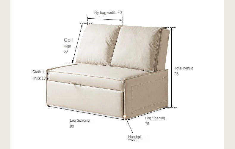 Fabric Technology Cloth Cream Style Single Sofa