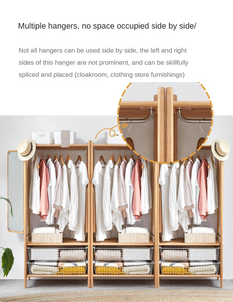 Oak solid wood rack integrated clothes hanger