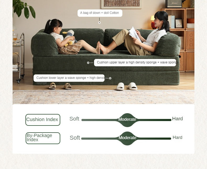 Fabric modern folding dual-purpose sofa