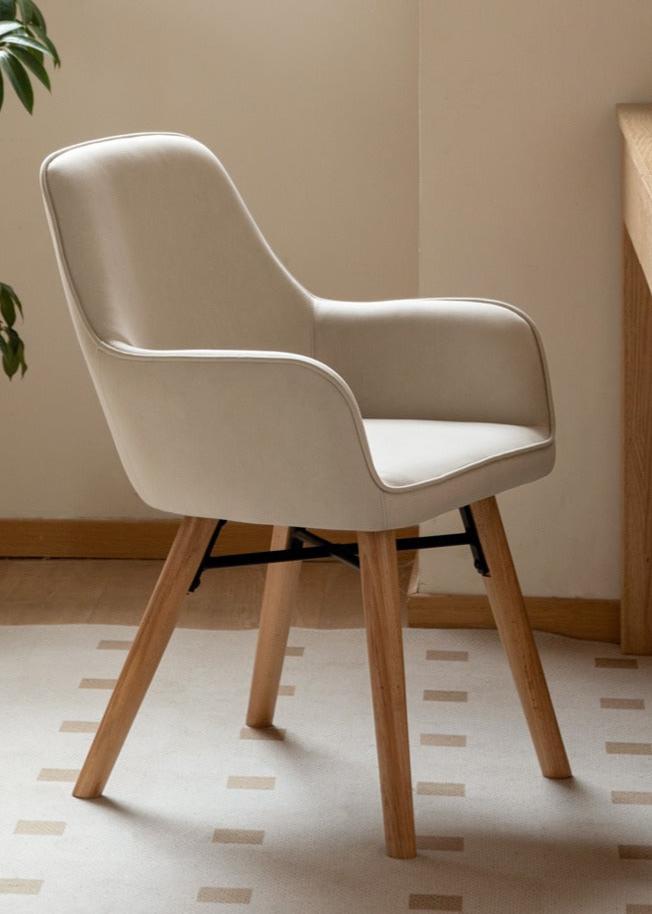 Beech Solid Wood technological cloth Soft Back Chair