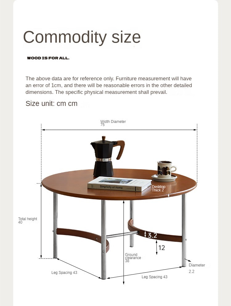 Poplar Solid Wood American Retro Tea Table