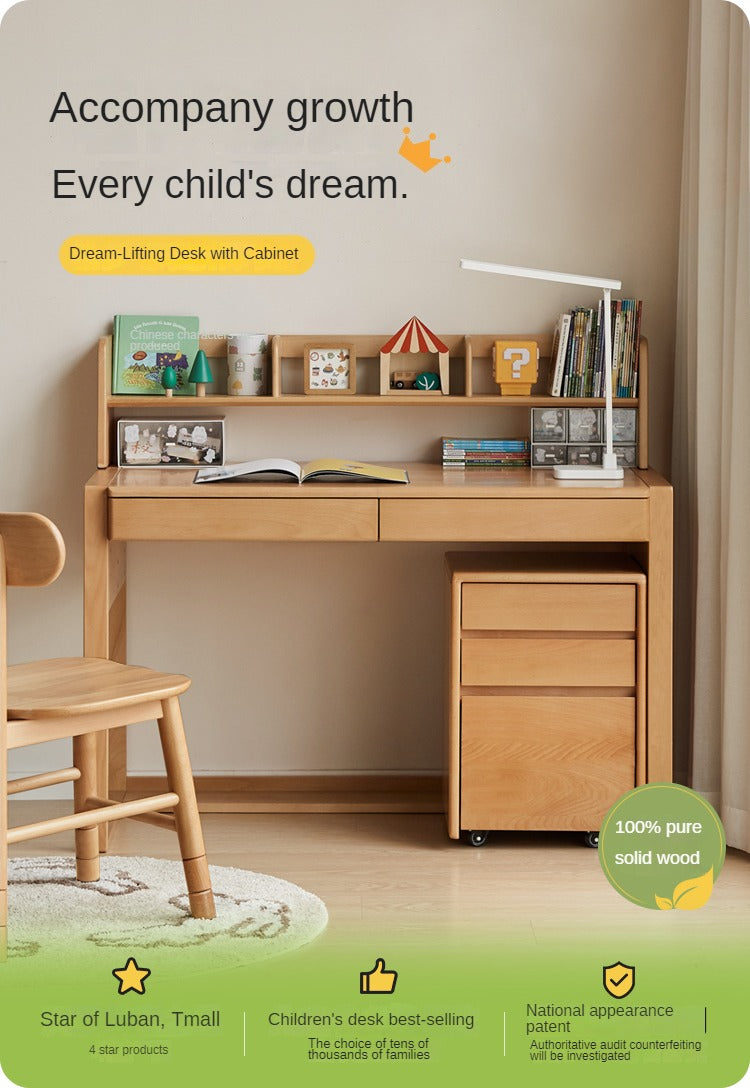 Beech, Oak Solid Wood Children's Desk