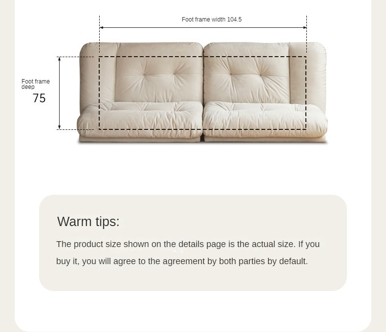 Fabric straight cloud sofa