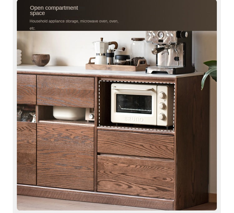 Solid wood microwave deals cabinet