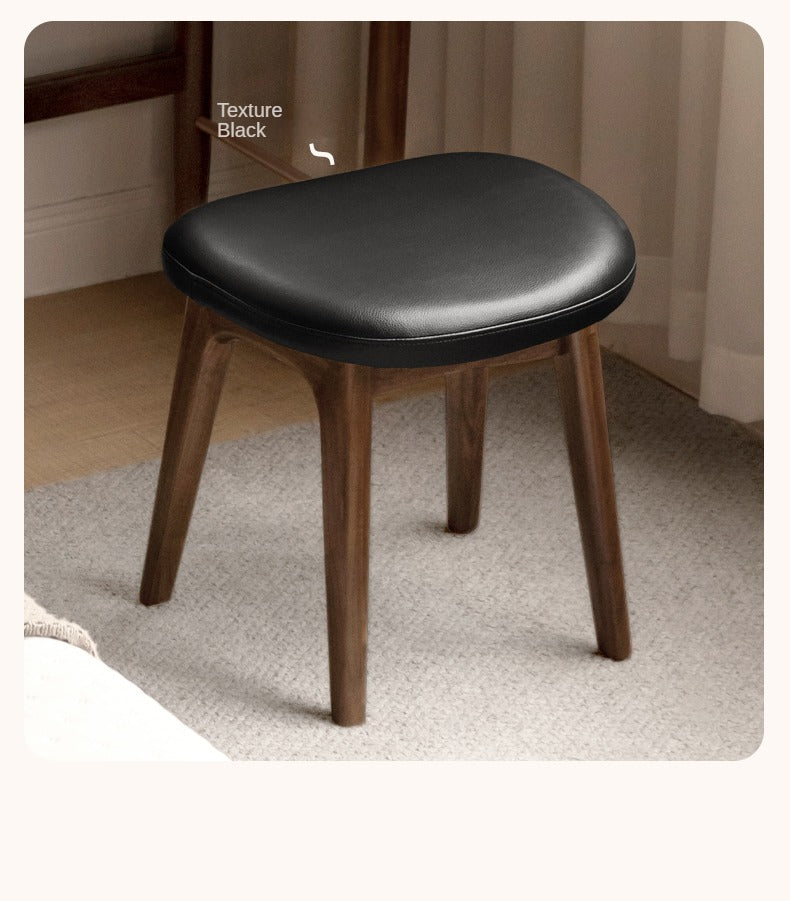 Oak Solid Wood Soft Makeup Stool