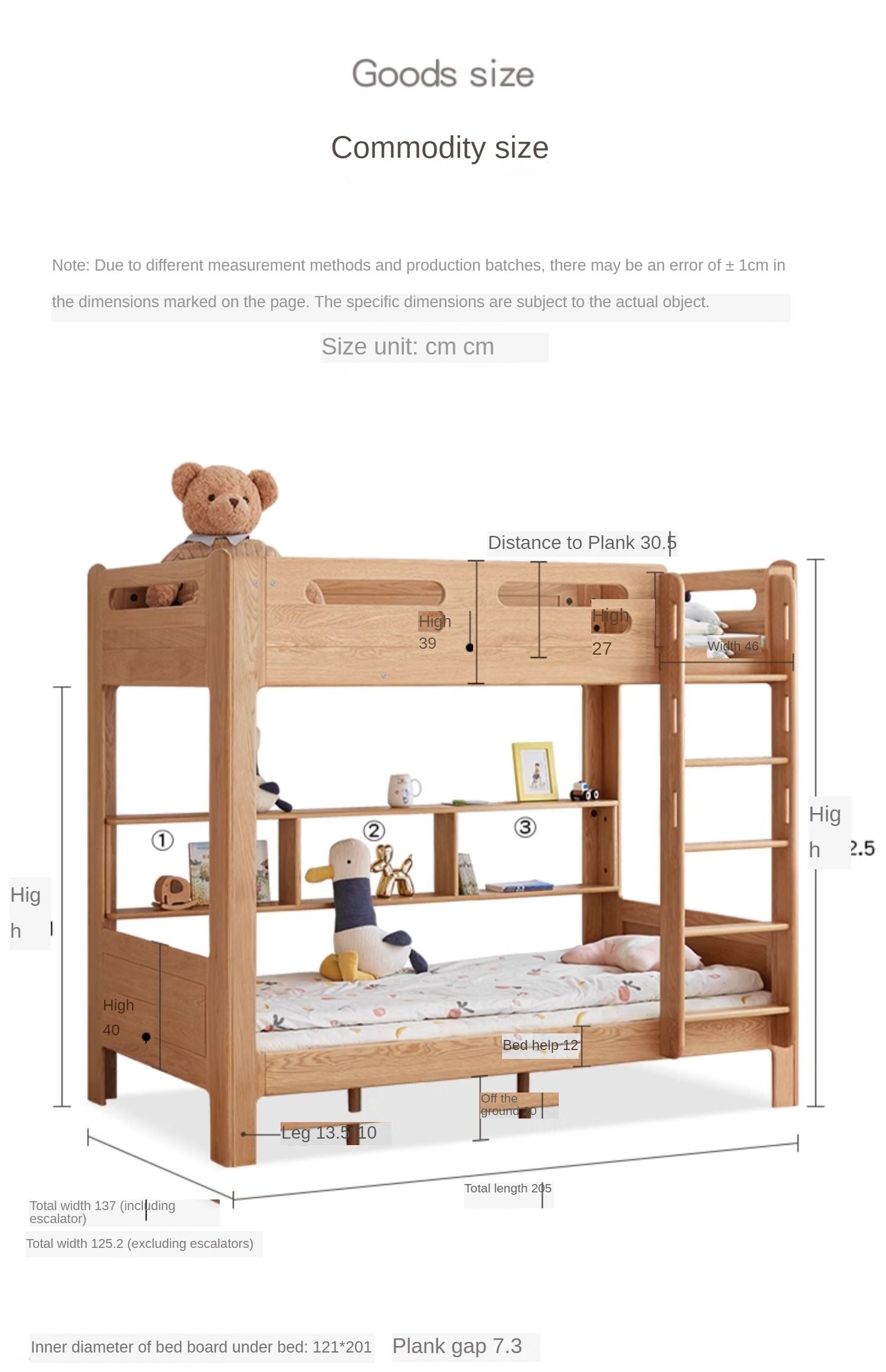 Oak solid wood Bunk Bed.