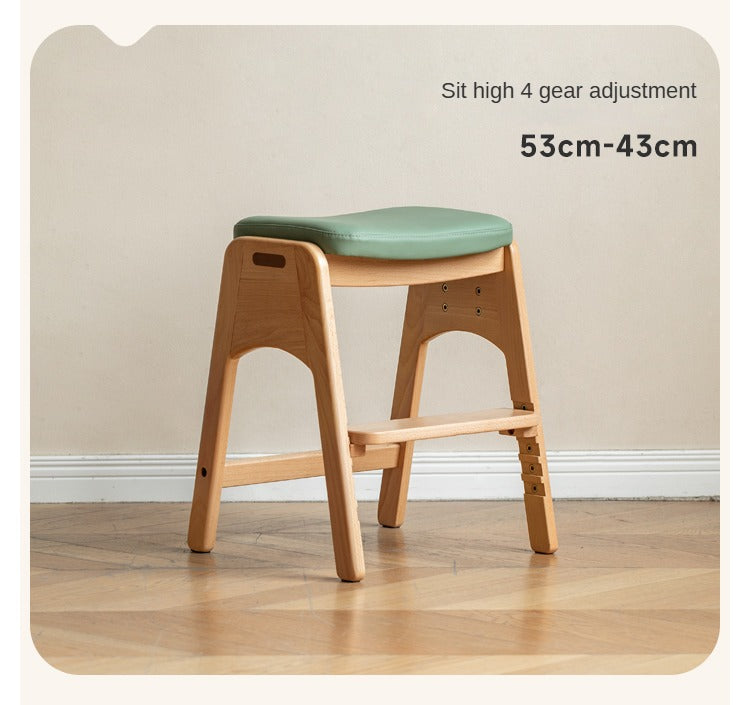 Beech solid wood children's lift study chair