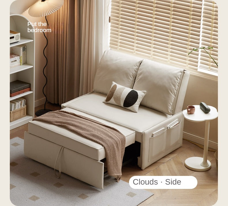 Fabric Technology Cloth Cream Style Single Sofa