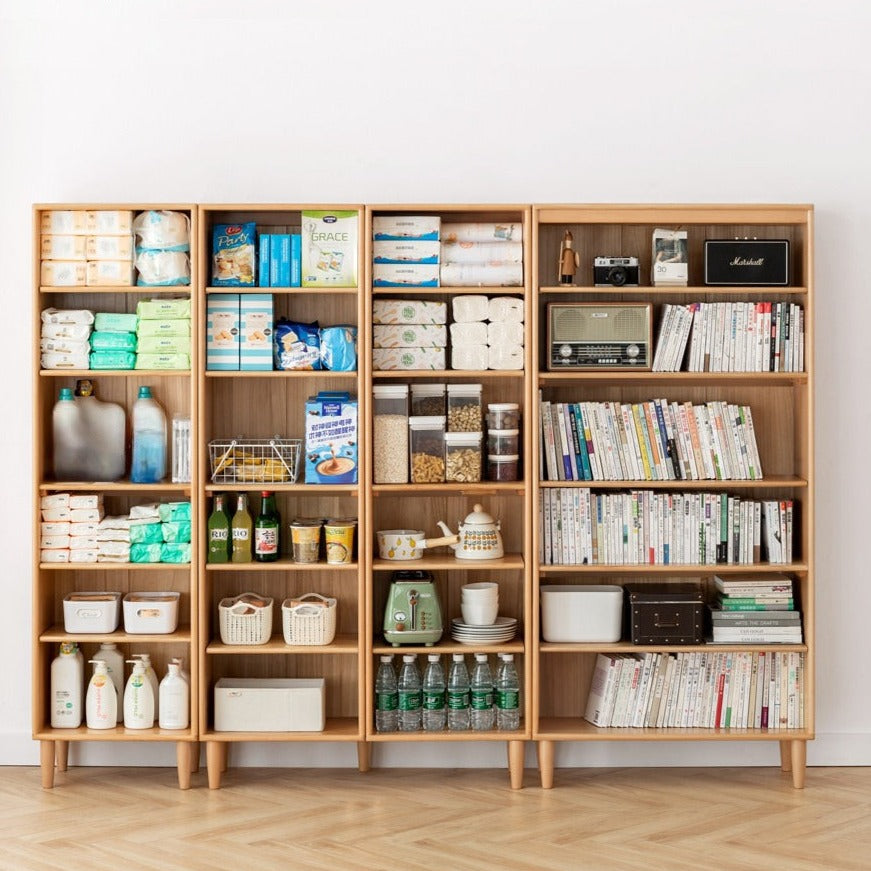 Beech Solid Wood Bookshelves Storage Shelf"