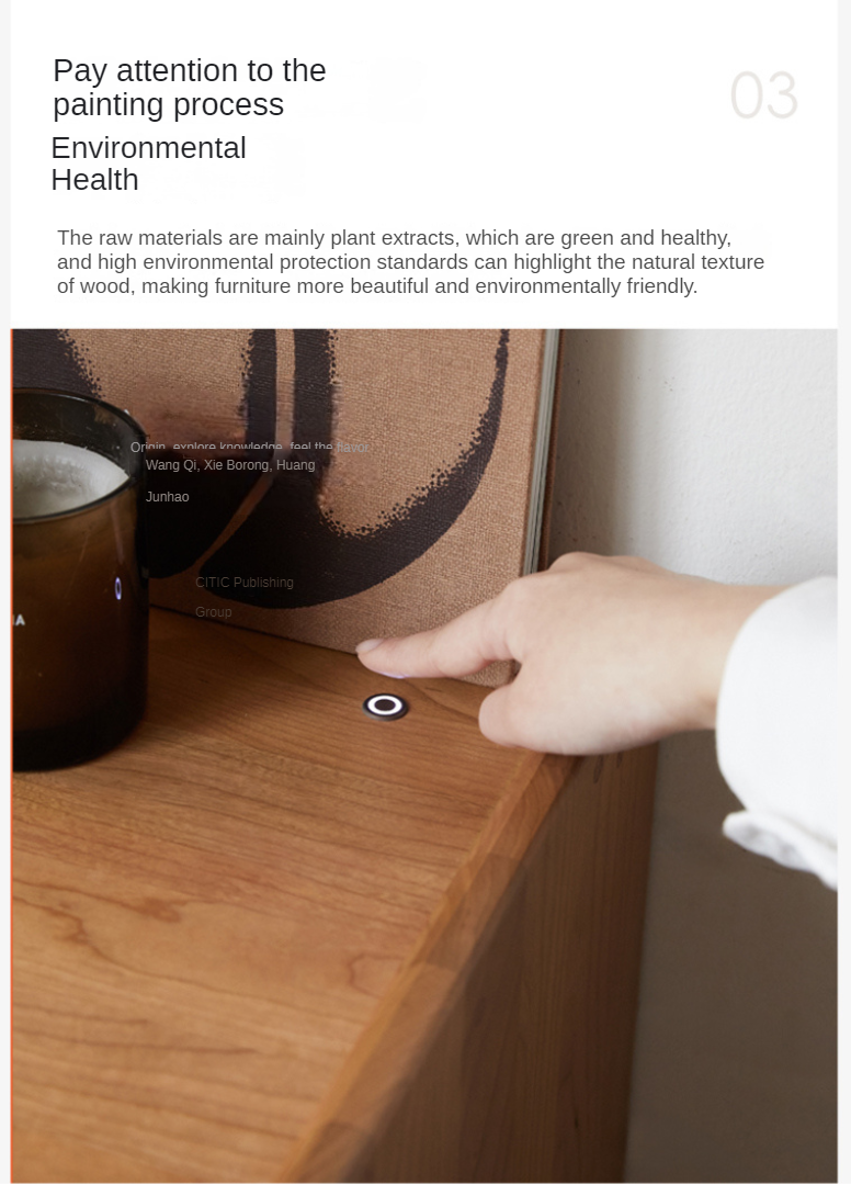 Cherry, Sandalwood, Black Walnut, Oak Solid Wood Display Side Cabinet Modern.