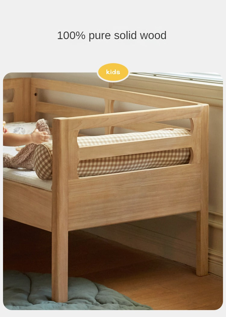 Solid wood children's splicing bed