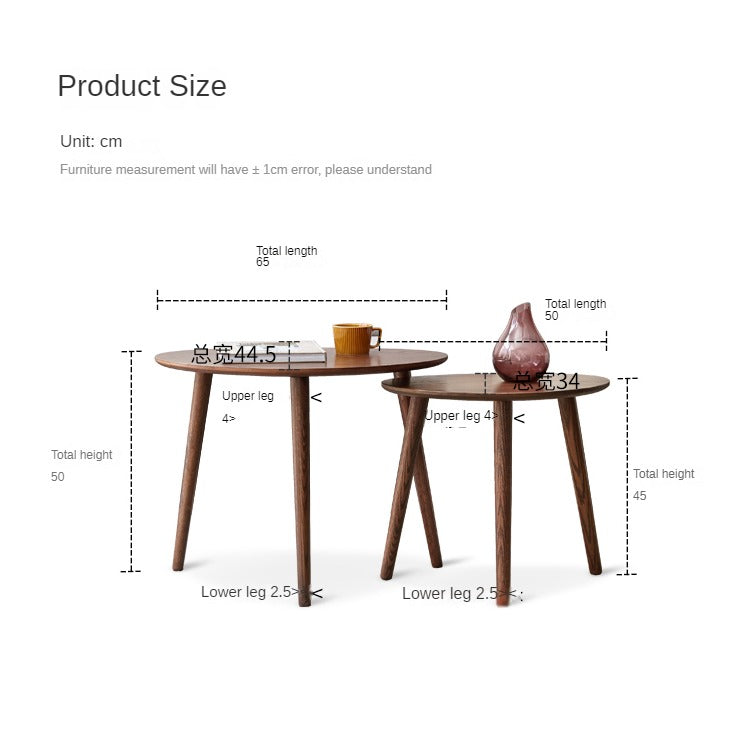 Oak Solid Wood walnut color Tea Table "