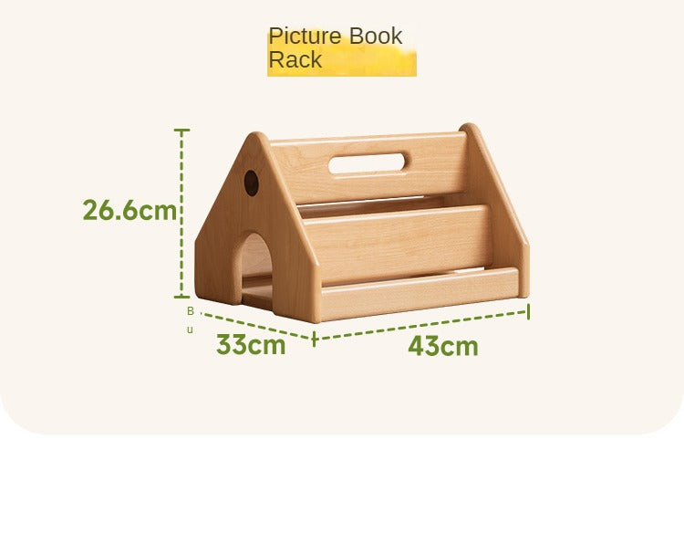 European Beech Solid Wood Children's Storage Rack