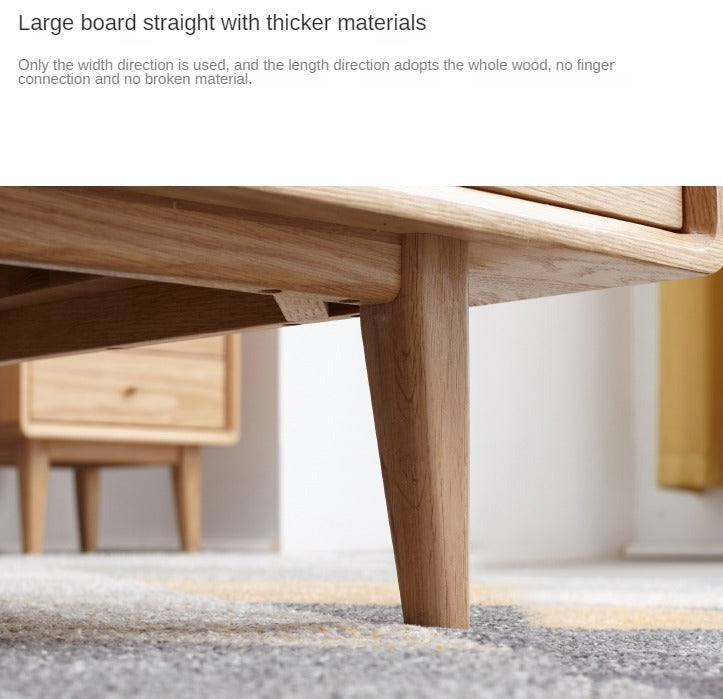 Oak solid wood multi-functional coffee table modern"