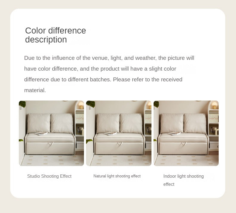 Fabric technology cloth cream style single sofa