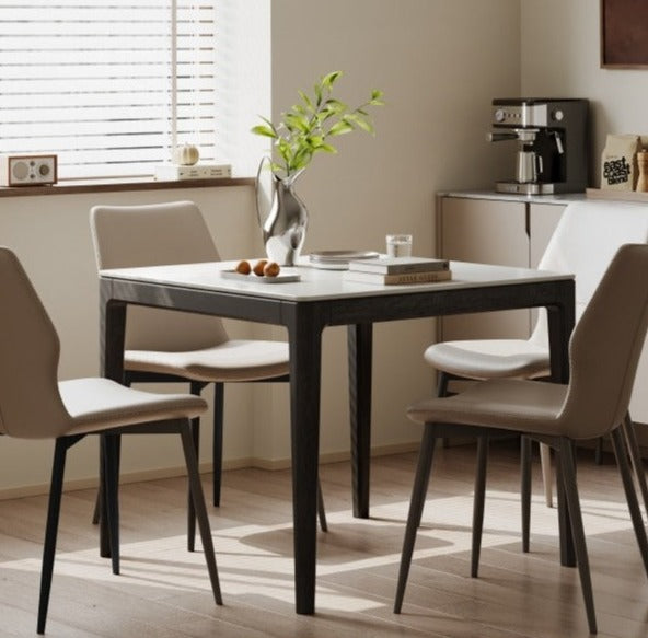 Slate square dining table Oak solid wood light luxury "